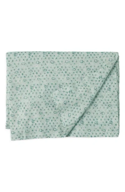 Coyuchi Coral Bell Print Tablecloth In Green