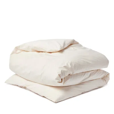 Coyuchi Cotton Percale Duvet Cover, Twin In Undyed
