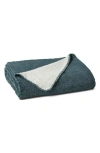 Coyuchi Cozy Organic Cotton Throw Blanket In Blue