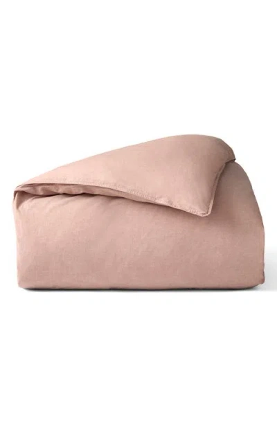Coyuchi Crinkled Organic Cotton Percale Duvet Cover In Neutral