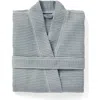 Coyuchi Gender Inclusive Waffle Weave Organic Cotton Robe In Lagoon