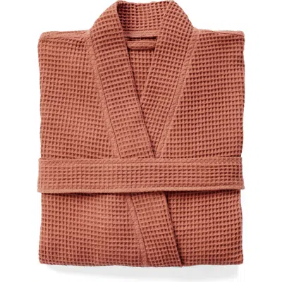 Coyuchi Gender Inclusive Waffle Weave Organic Cotton Robe In Sedona