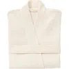 Coyuchi Gender Inclusive Waffle Weave Organic Cotton Robe In Undyed