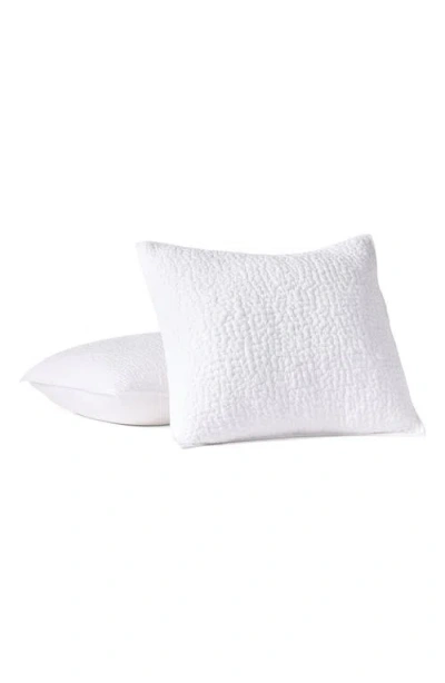 Coyuchi Hand Stitched Organic Cotton Euro Sham In White