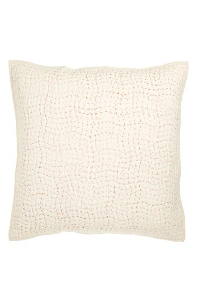 Coyuchi Hand Stitched Organic Cotton Euro Sham In White