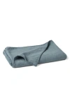 Coyuchi Helena Organic Linen Throw Blanket In Blue