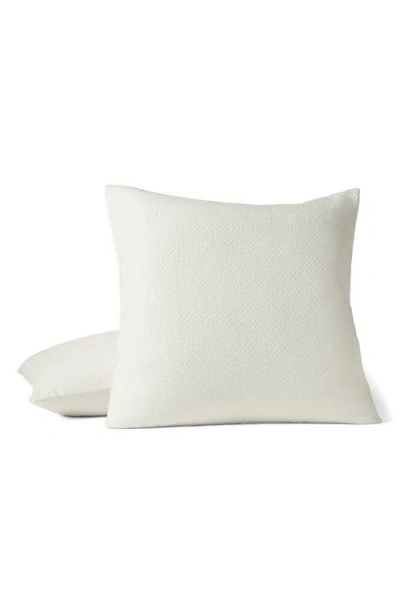 Coyuchi Honeycomb Organic Cotton Euro Pillow Sham In White