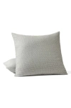 Coyuchi Honeycomb Organic Cotton Euro Pillow Sham In Gray
