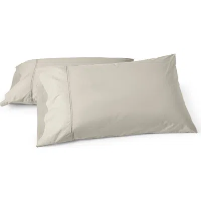 Coyuchi Lattice Organic Cotton Percale Pillowcases In Neutral