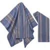 Coyuchi Lobos Set Of 2 Organic Cotton Hand Towels In Azure W/ Indigo
