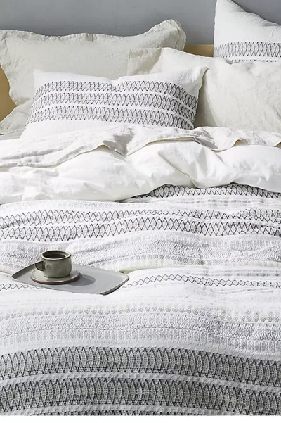 Coyuchi Lost Coast Organic Duvet Cover In White