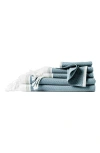 Coyuchi Mediterranean 6-piece Organic Cotton Towel Set In Blue
