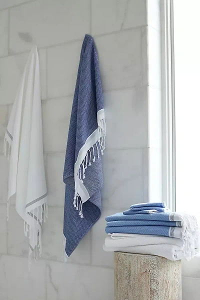 Coyuchi Mediterranean Organic Bath Sheet In Blue