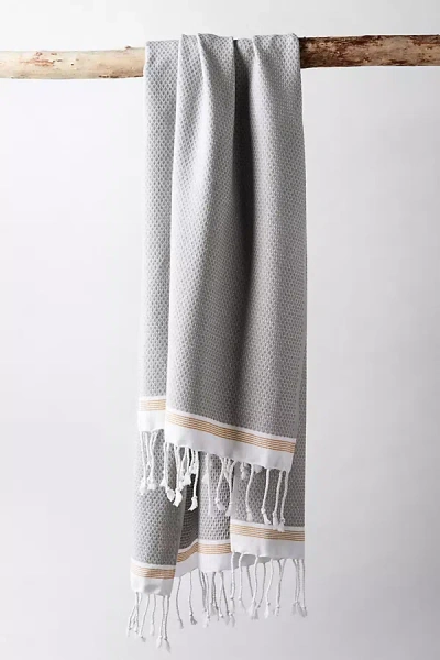 Coyuchi Mediterranean Organic Bath Towel In Gray