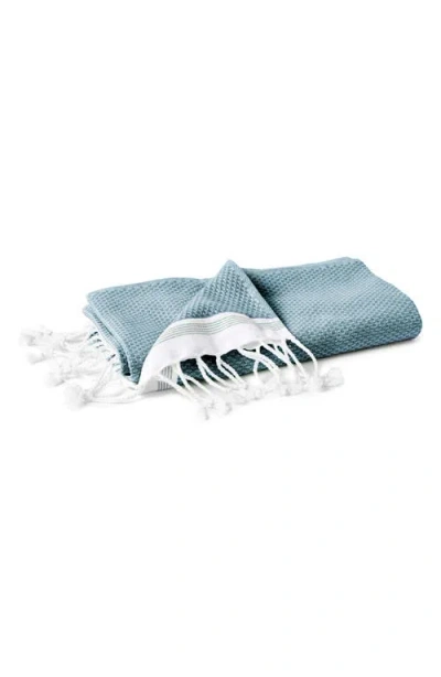 Coyuchi Mediterranean Organic Cotton Bath Essentials In Aquamarine/sea Spray