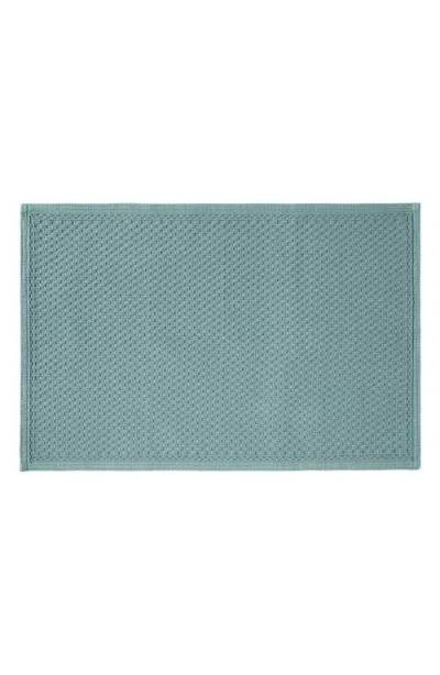 Coyuchi Moonstone Organic Cotton Bath Rug In Blue