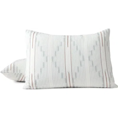 Coyuchi Morelia Jacquard Organic Cotton Pillow Sham In Wave