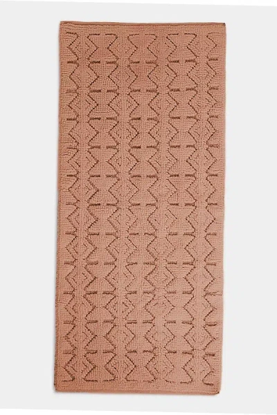 Coyuchi Mosaic Canyon Organic Bath Runner In Pink