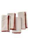 Coyuchi Olivos 4-pack Organic Linen Napkins In Neutral