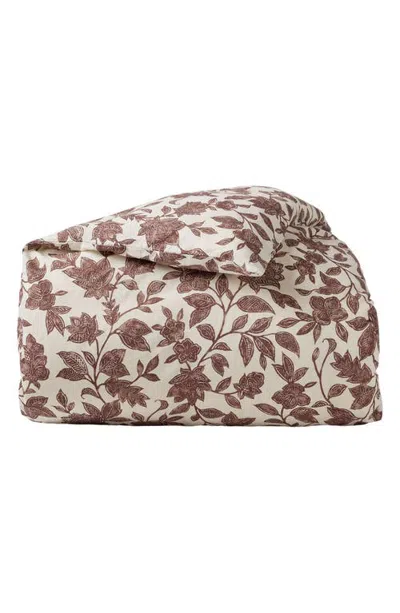 Coyuchi Ophelia Linen & Cotton Duvet Cover In Brown