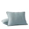 Coyuchi Organic Cotton Cascade Sham, Euro In Blue
