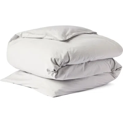 Coyuchi Organic Cotton Percale Duvet Cover In Gray
