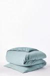 Coyuchi Organic Crinkled Percale Duvet Cover