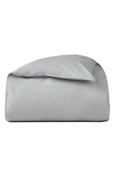 Coyuchi Organic Crinkled Percale™ Duvet Cover In Gray