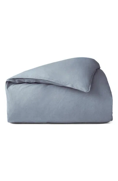 Coyuchi Organic Crinkled Percale™ Duvet Cover In Gray