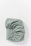 Coyuchi Organic Cotton Crinkled Percale Fitted Sheet