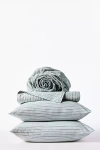 Coyuchi Organic Crinkled Percale Sheet Set In Gray