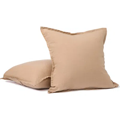 Coyuchi Organic Linen Accent Pillow In Brown