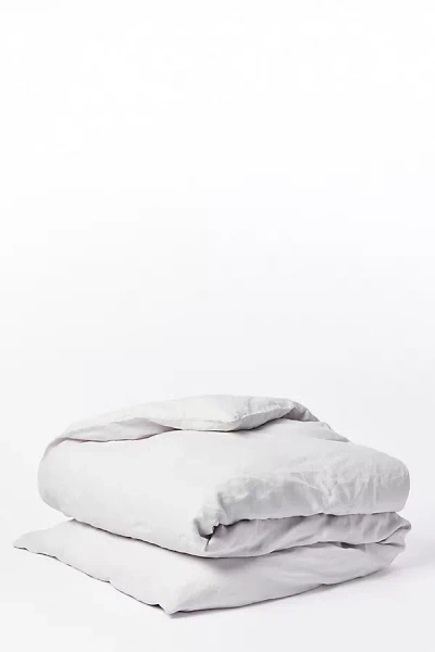 Coyuchi Organic Linen Chambray Duvet Cover In White