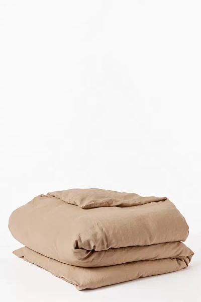 Coyuchi Organic Linen Chambray Duvet Cover In Neutral