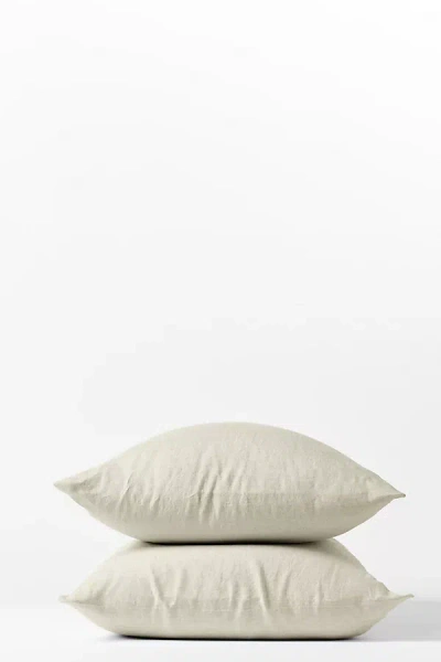 Coyuchi Organic Linen Chambray Pillowcase Set/2 In Brown