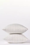 Coyuchi Organic Print Percale Pillowcase Set In White