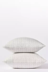 Coyuchi Organic Print Percale Pillowcase Set In White