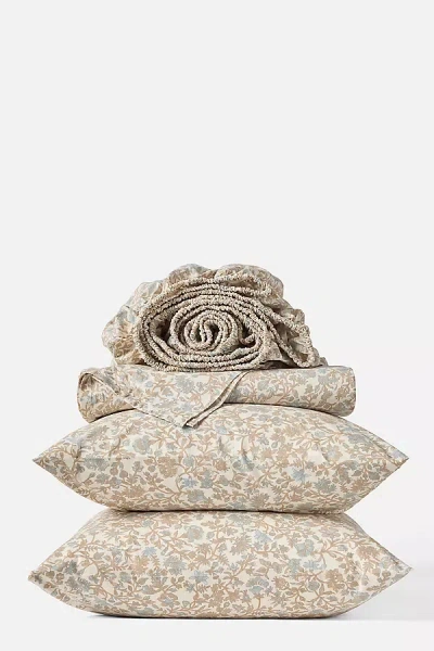 Coyuchi Organic Print Percale Sheet Set In Multi