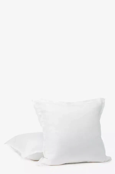 Coyuchi Organic Relaxed Linen Decorative Pillow Cover In White