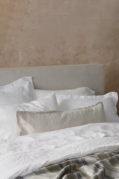 Coyuchi Organic Relaxed Linen Decorative Pillow Cover In White