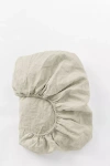 Coyuchi Organic Relaxed Linen Fitted Sheet In White