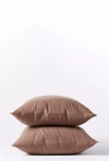 Coyuchi Organic Relaxed Linen Pillowcase Set Of 2 In Brown