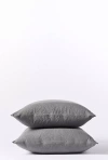 Coyuchi Organic Relaxed Linen Pillowcase Set Of 2 In Gray
