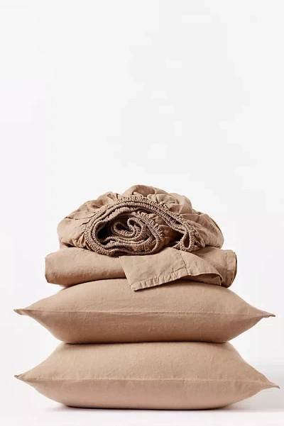 Coyuchi Organic Relaxed Linen Sheet Set In Neutral