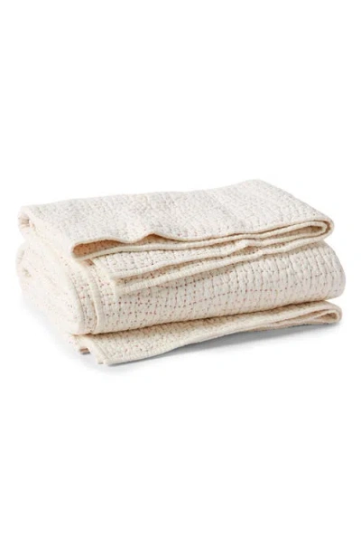 Coyuchi Pebbled Handstitched Organic Cotton Quilt In Neutral