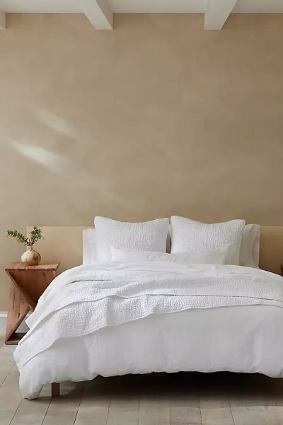 Coyuchi Pebbled Handstitched Organic Quilt In White