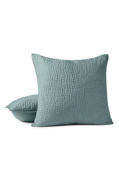 Coyuchi Pebbled Organic Cotton Pillow Sham In Green
