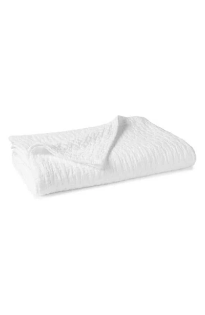 Coyuchi Pescadero Organic Cotton Matelassé Blanket In White