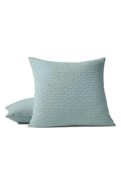 Coyuchi Pescadero Organic Cotton Matelassé Pillow Sham In Green