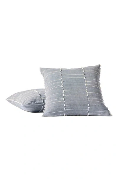 Coyuchi Precita Organic Cotton Pillow Cover In Celeste/undyed